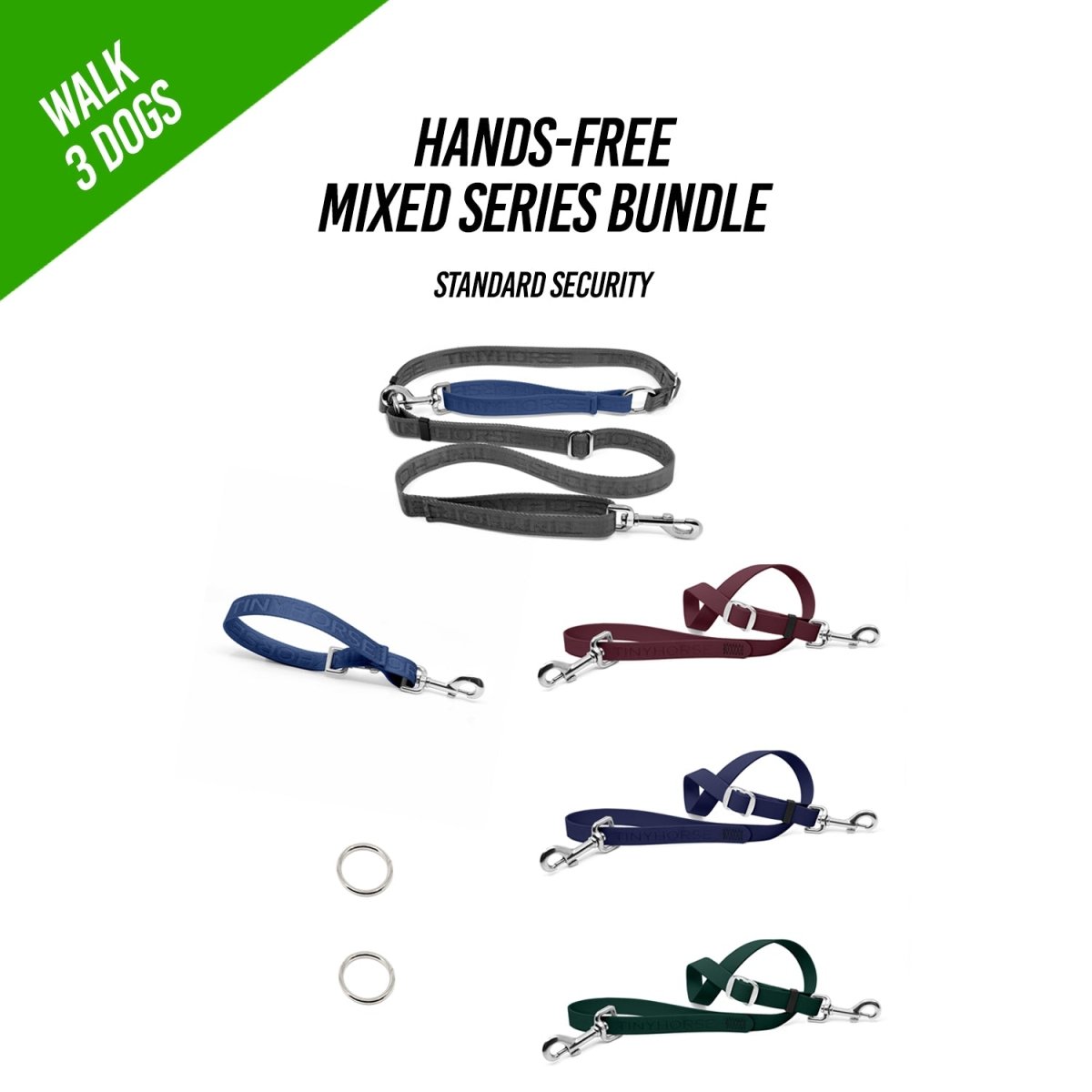 Walk 3 Dogs Bundle - Hands - Free - Standard Security - Mixed Series - TinyHorse Mercantile