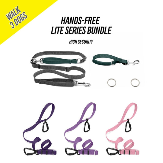 Walk 3 Dogs Bundle - Hands - Free - High Security - Lite Series - TinyHorse Mercantile