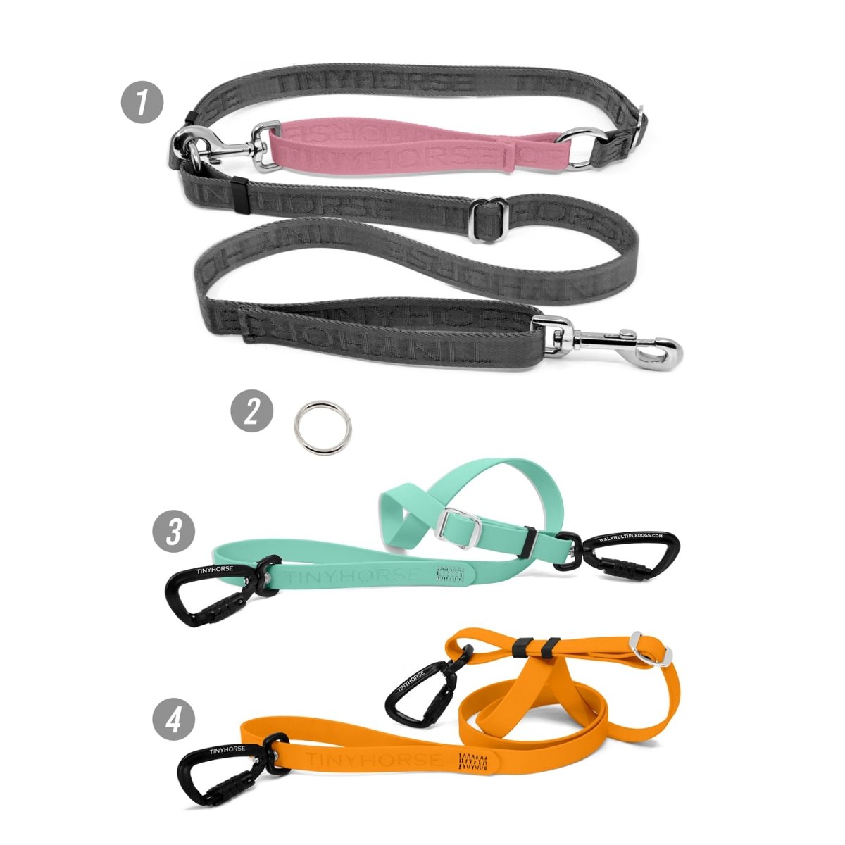 Walk 2 Dogs ODD COUPLE Bundle - Hands - Free - High Security - Mixed Series - TinyHorse Mercantile