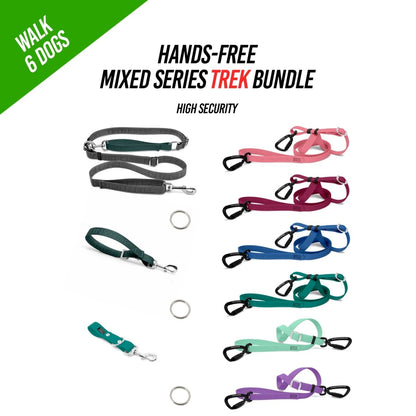 Walk 6 Dogs TREK Bundle - Hands - Free - High Security - Mixed Series - TinyHorse Mercantile