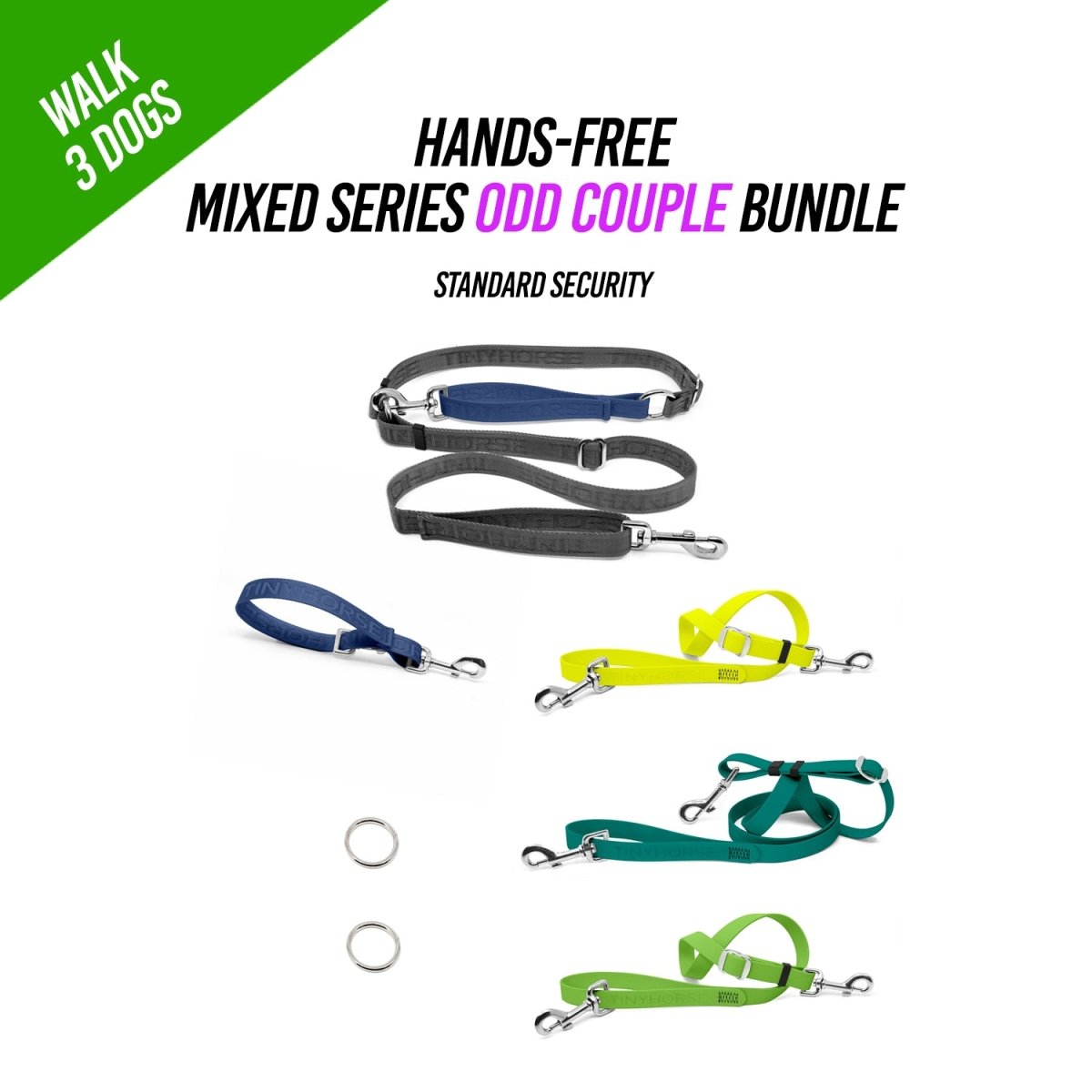 Walk 3 Dogs ODD COUPLE Bundle - Hands - Free - Standard Security - Mixed Series - TinyHorse Mercantile