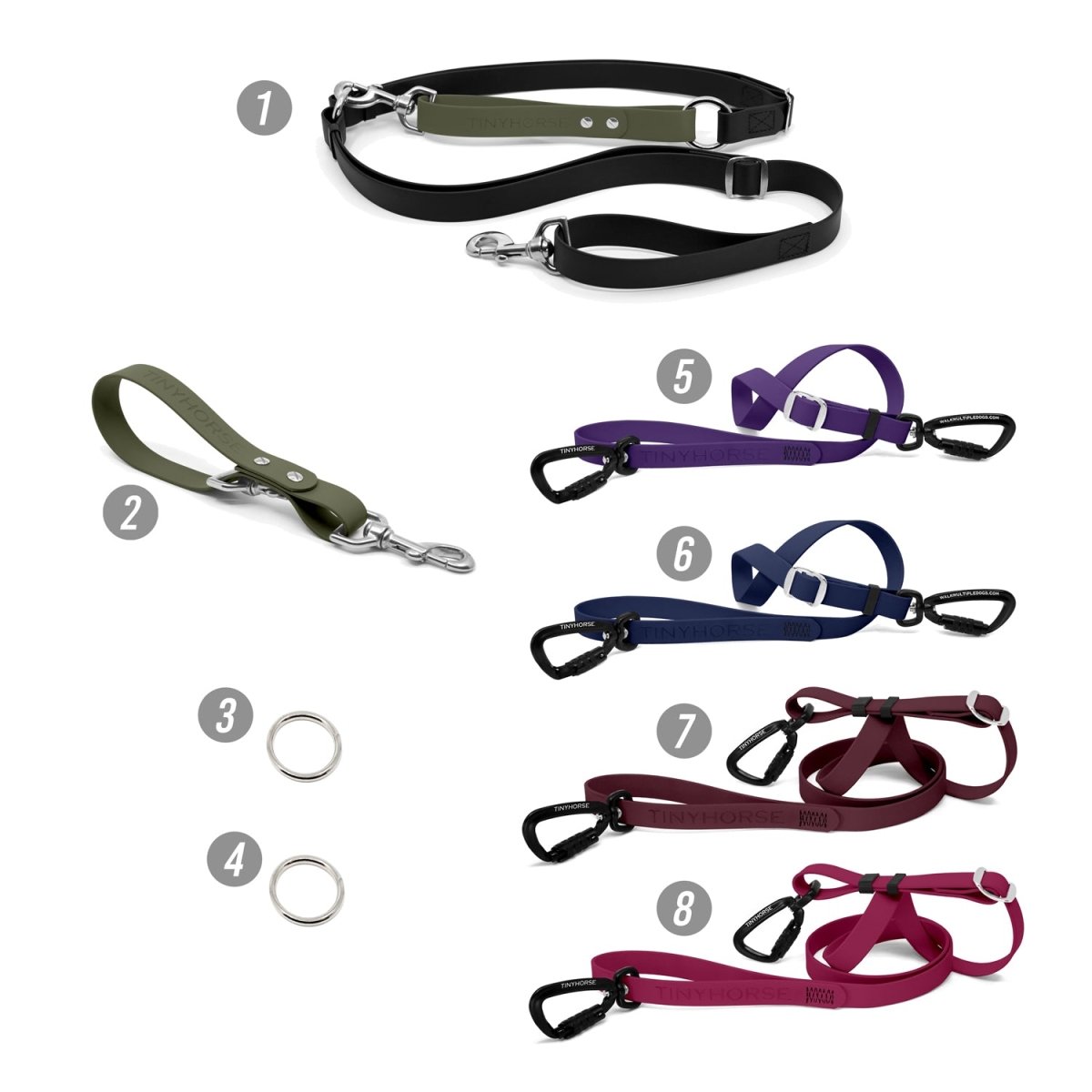 Walk 4 Dogs ODD COUPLE Bundle - Hands - Free - High Security - Pro Series - TinyHorse Mercantile