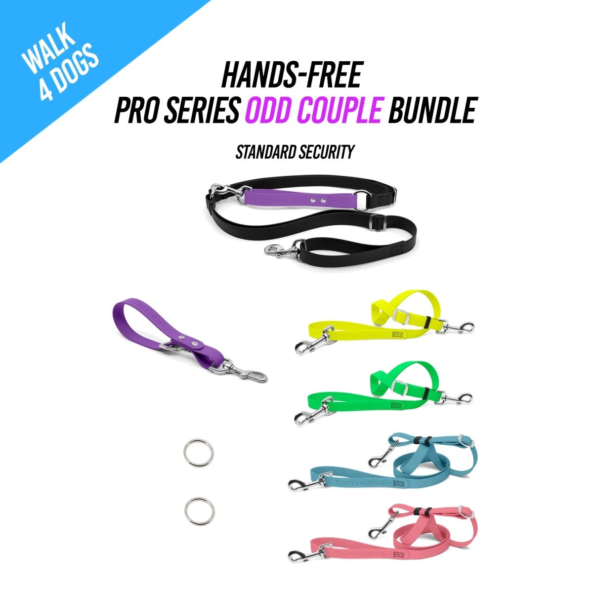 Walk 4 Dogs ODD COUPLE Bundle - Hands - Free - Standard Security - Pro Series - TinyHorse Mercantile