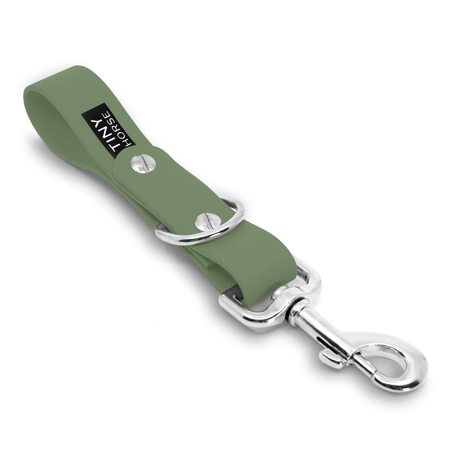 A sage Sidekick Multiple - Hands free dog walking attachment with silver trigger clip on a white background.